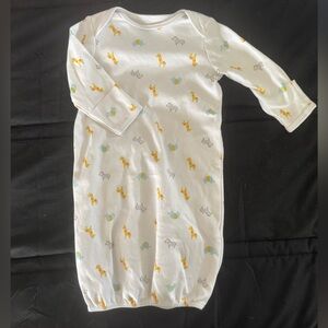 Little Me White Animal Print Nightgown